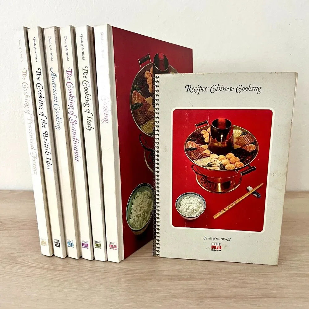 Vintage 70s Time-Life Books Foods of the World Set of 6 and 1 recipe booklet